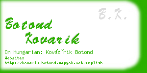 botond kovarik business card